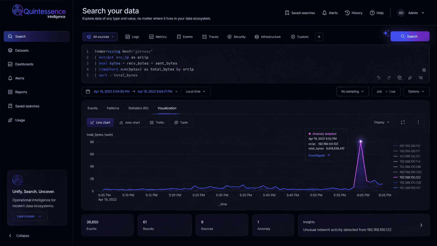 Search your data